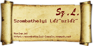 Szombathelyi László névjegykártya